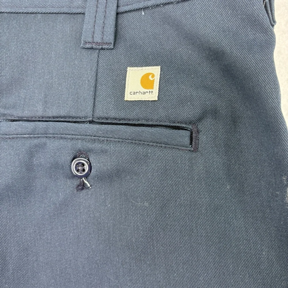 Carhartt Canvas Work Shorts‎ Mens Sz 42 Navy Blue Relaxed Fit Utility Rugged